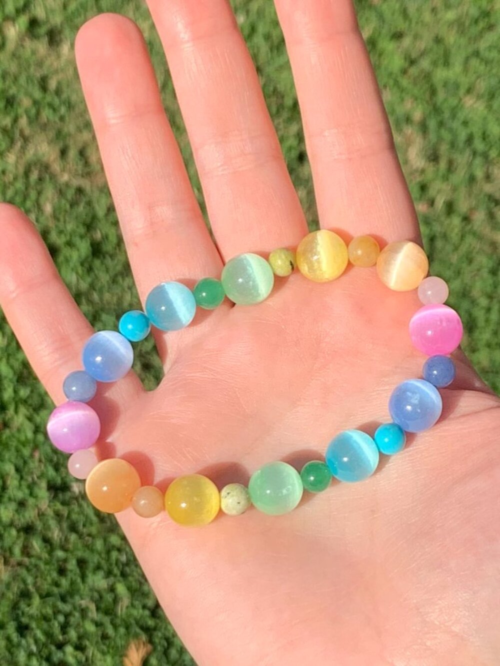 Rainbow Selenite Bracelet